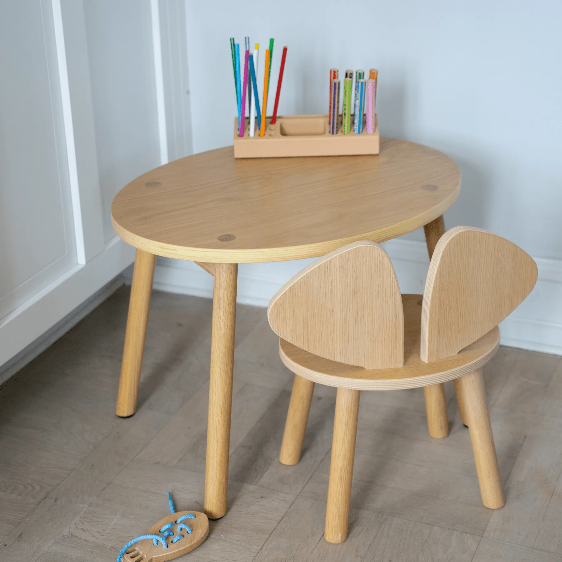 Mouse Chair barnstol, Ek Nofred