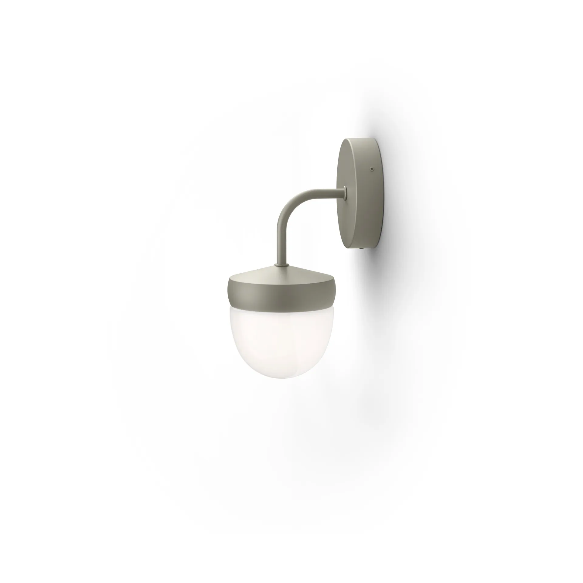 Pan vägglampa frostad 10 cm, Grå Noon