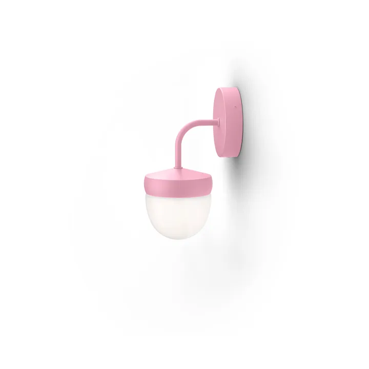 Pan vägglampa frostad 10 cm - Rosa - Noon