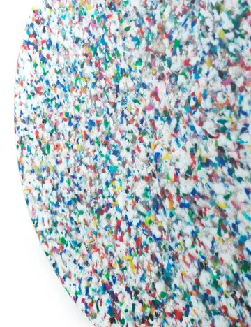 Bit rund pall - Vit-multi, Ø36x42 cm - Normann Copenhagen