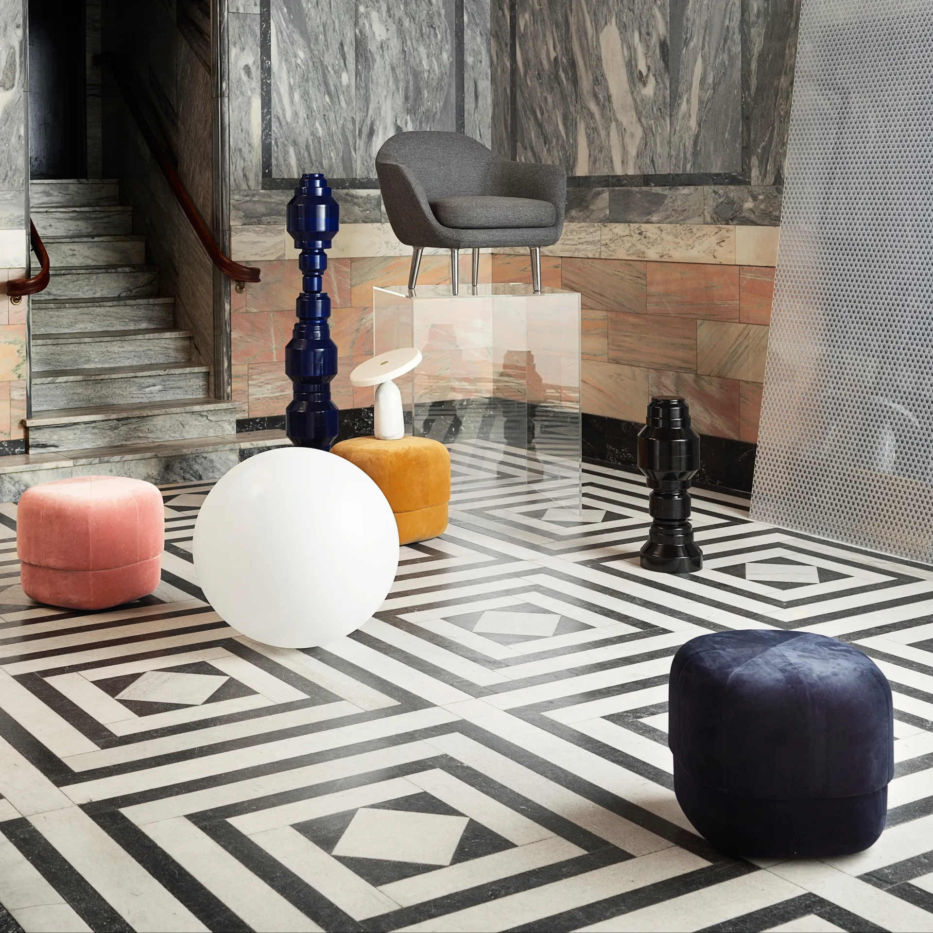 Circus sittpuff, mörkblå Normann Copenhagen
