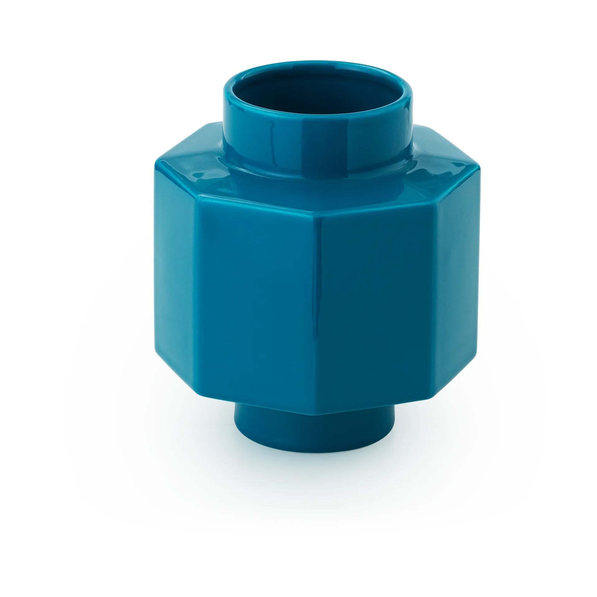 Deko Object H5 Hexagon vas, Petrol Blue Normann Copenhagen