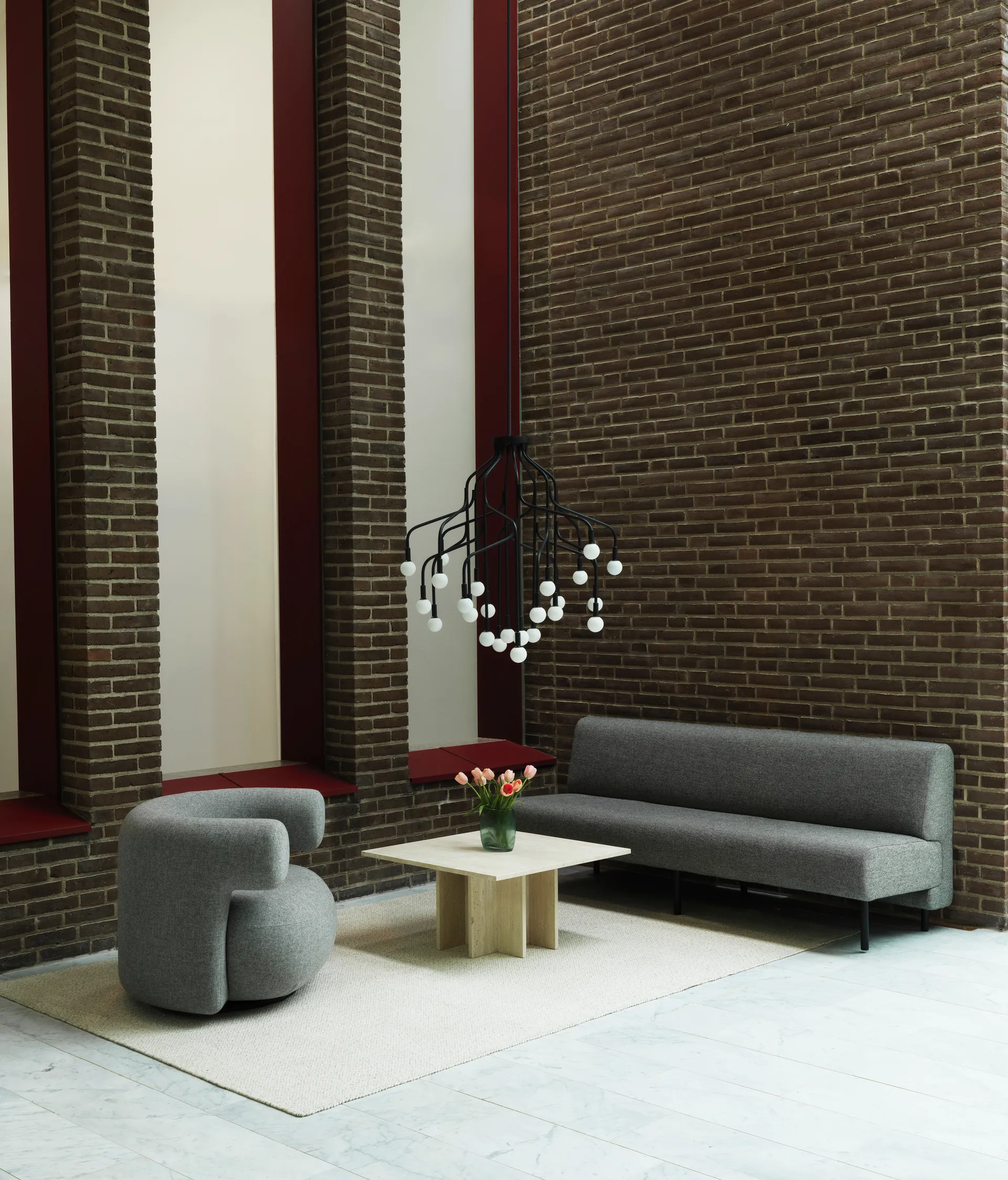 Edge soffbord large, Travertine Normann Copenhagen