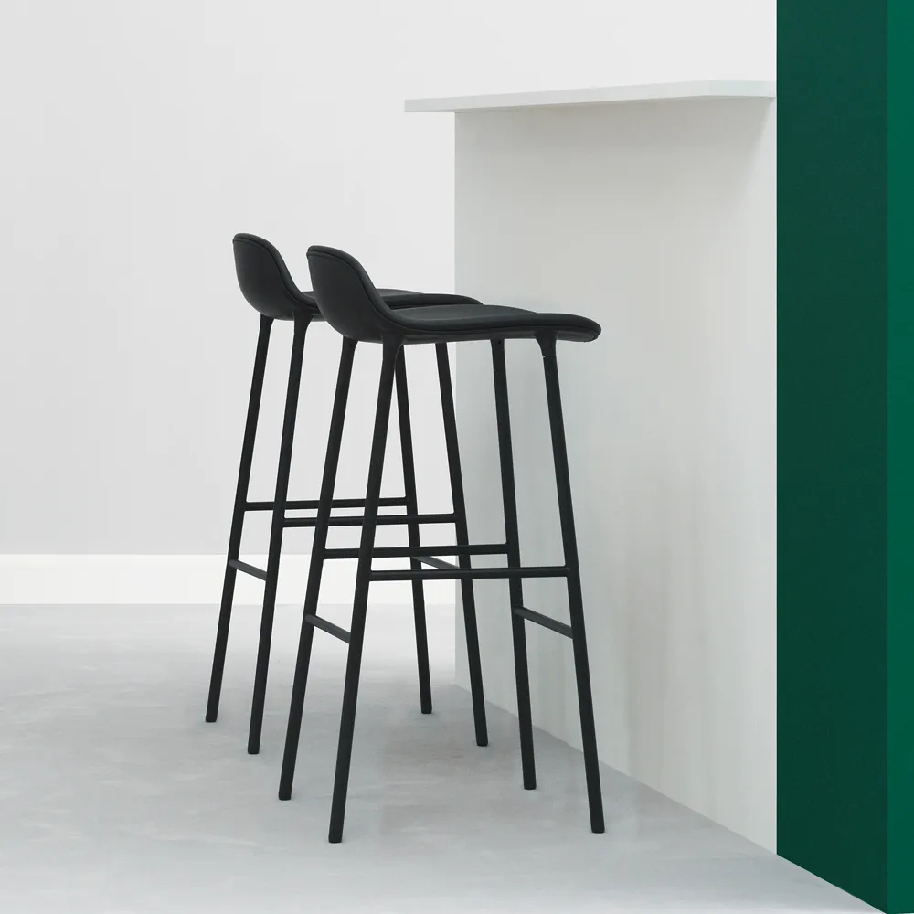 Form barstol hög, green, grönlackerad stålben Normann Copenhagen
