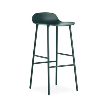 Form barstol hög - green, grönlackerad stålben - Normann Copenhagen