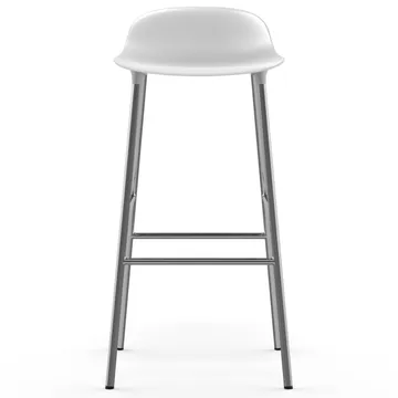 Form barstol kromade ben 75 cm - Vit - Normann Copenhagen