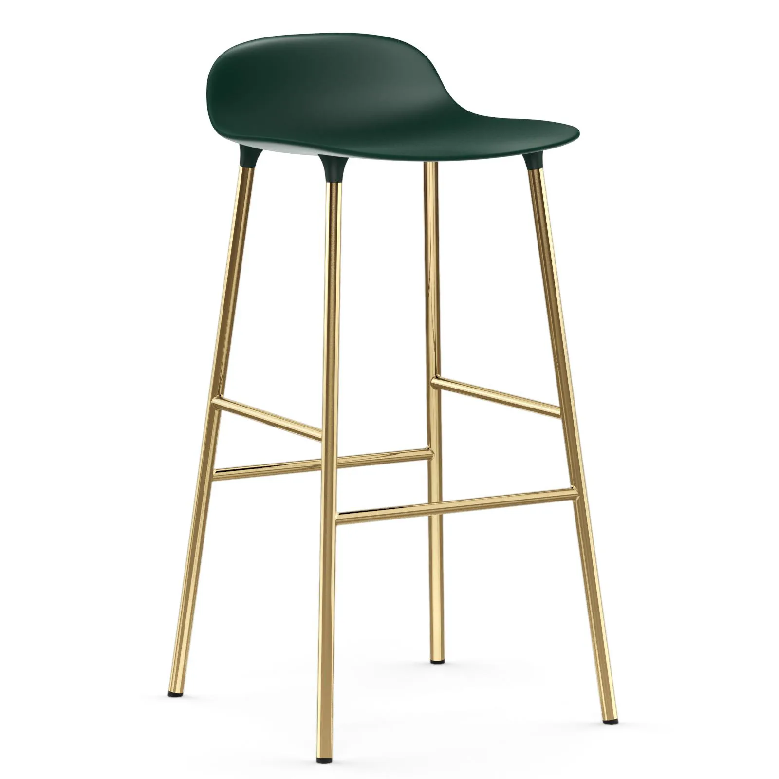 Form barstol mässingsben 75 cm, Grön Normann Copenhagen
