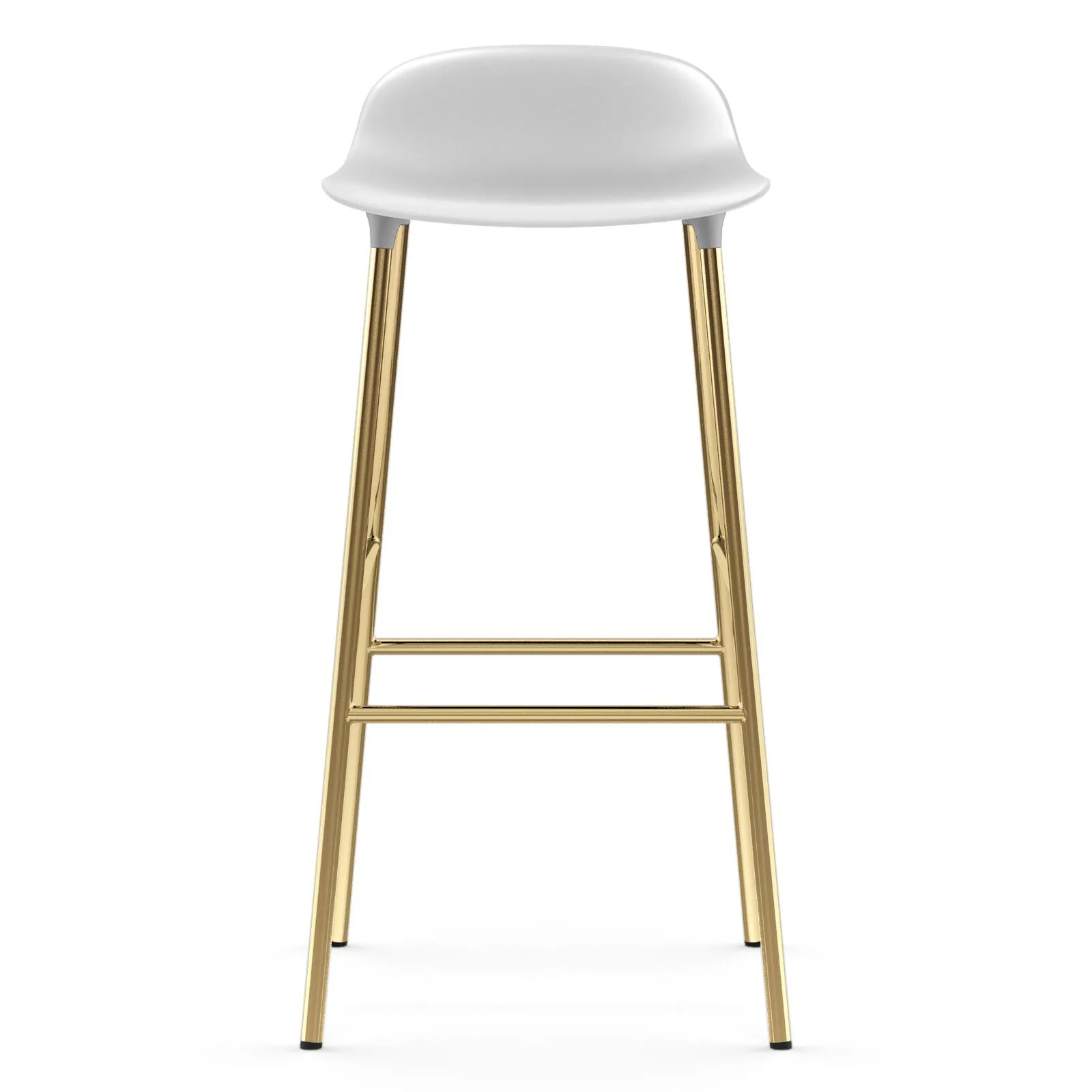 Form barstol mässingsben 75 cm, Vit Normann Copenhagen