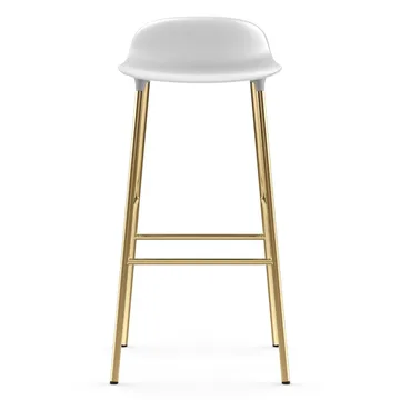 Form barstol mässingsben 75 cm - Vit - Normann Copenhagen