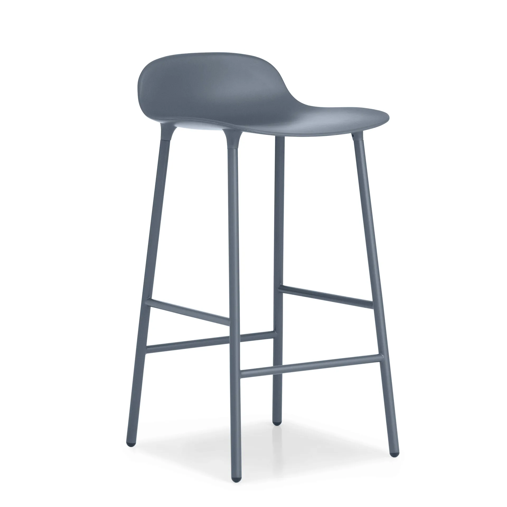 Form Chair barstol metallben, Blå Normann Copenhagen