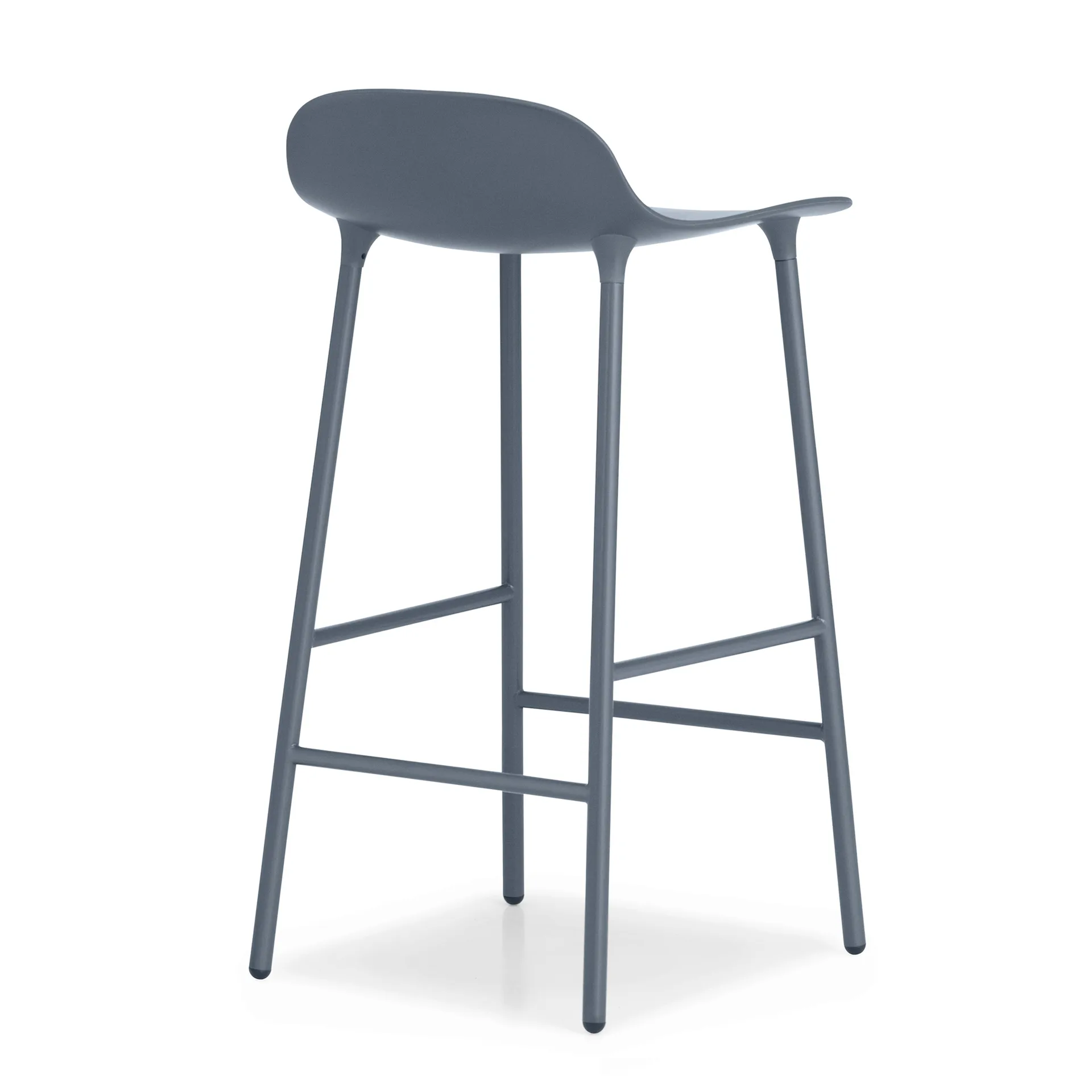 Form Chair barstol metallben, Blå Normann Copenhagen