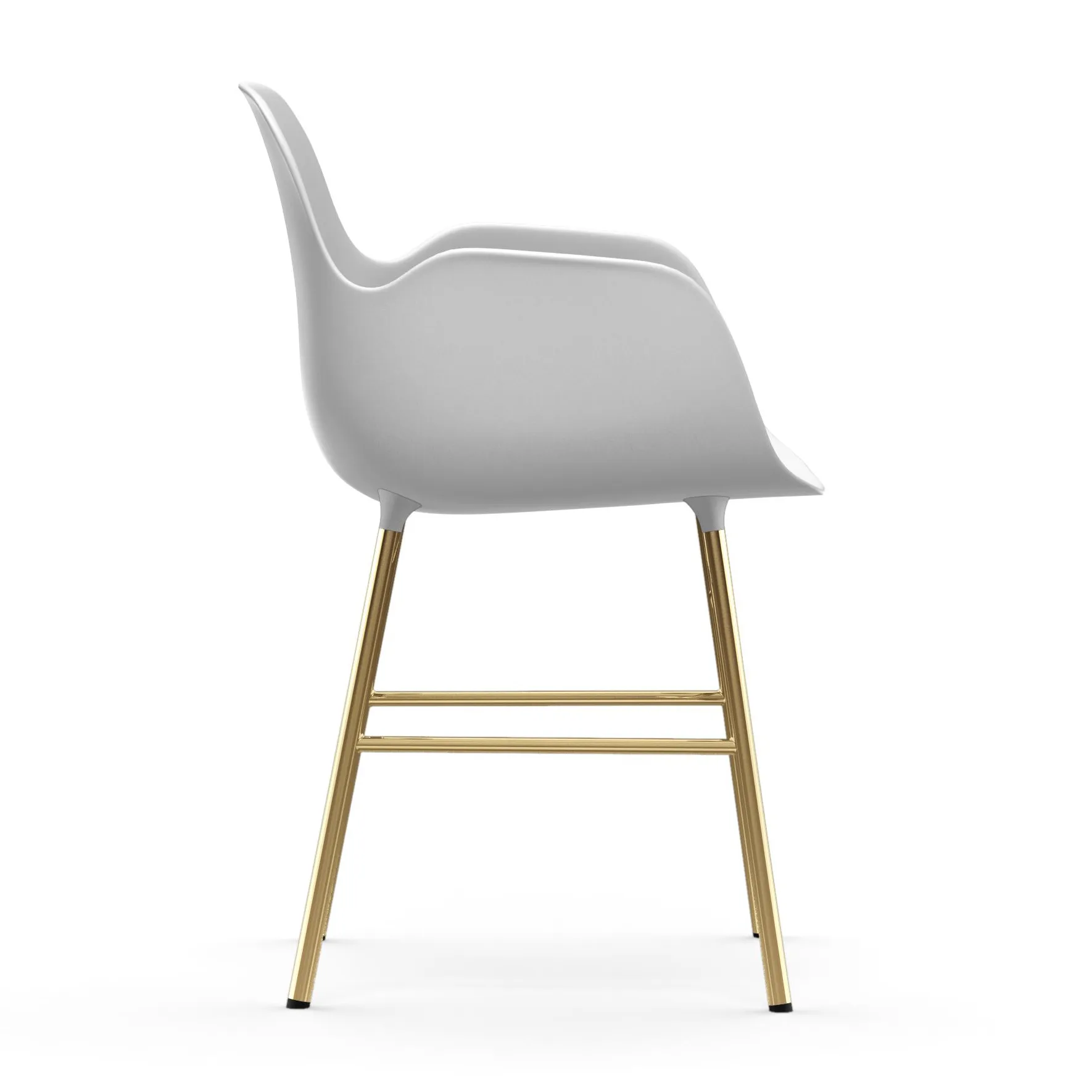 Form karmstol mässingsben, Vit Normann Copenhagen