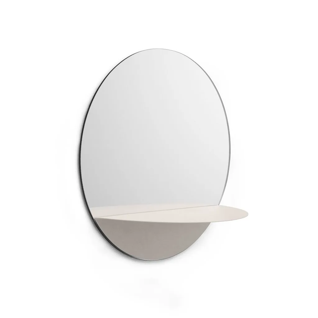 Horizon spegel rund, vit Normann Copenhagen