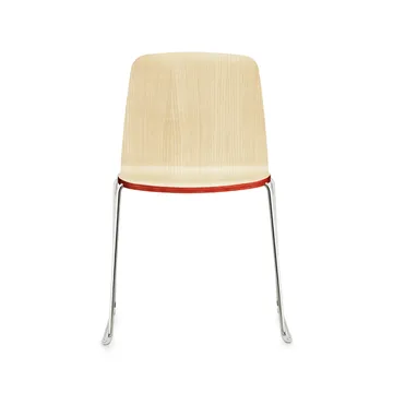 Just stol - ask, fanér, svart kant, svart metallstativ - Normann Copenhagen