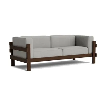 Kube soffa - Brunlackerad furu-tyg Remix 143 Grey, 220 cm - Normann Copenhagen