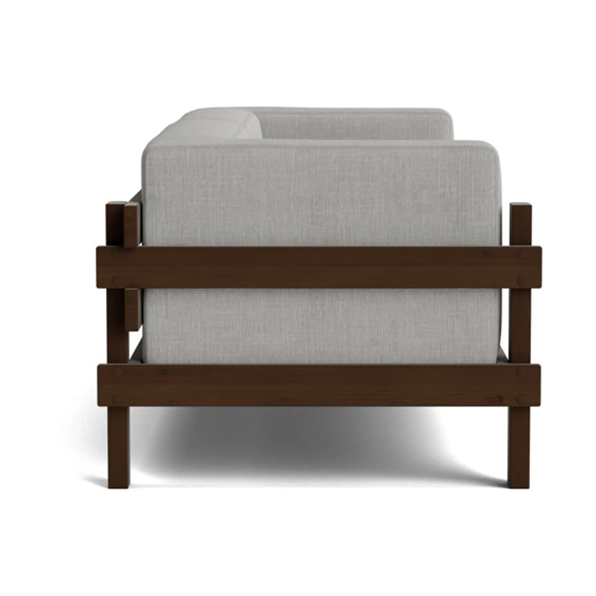 Kube soffa, Brunlackerad furu-tyg Remix 143 Grey, 220 cm Normann Copenhagen