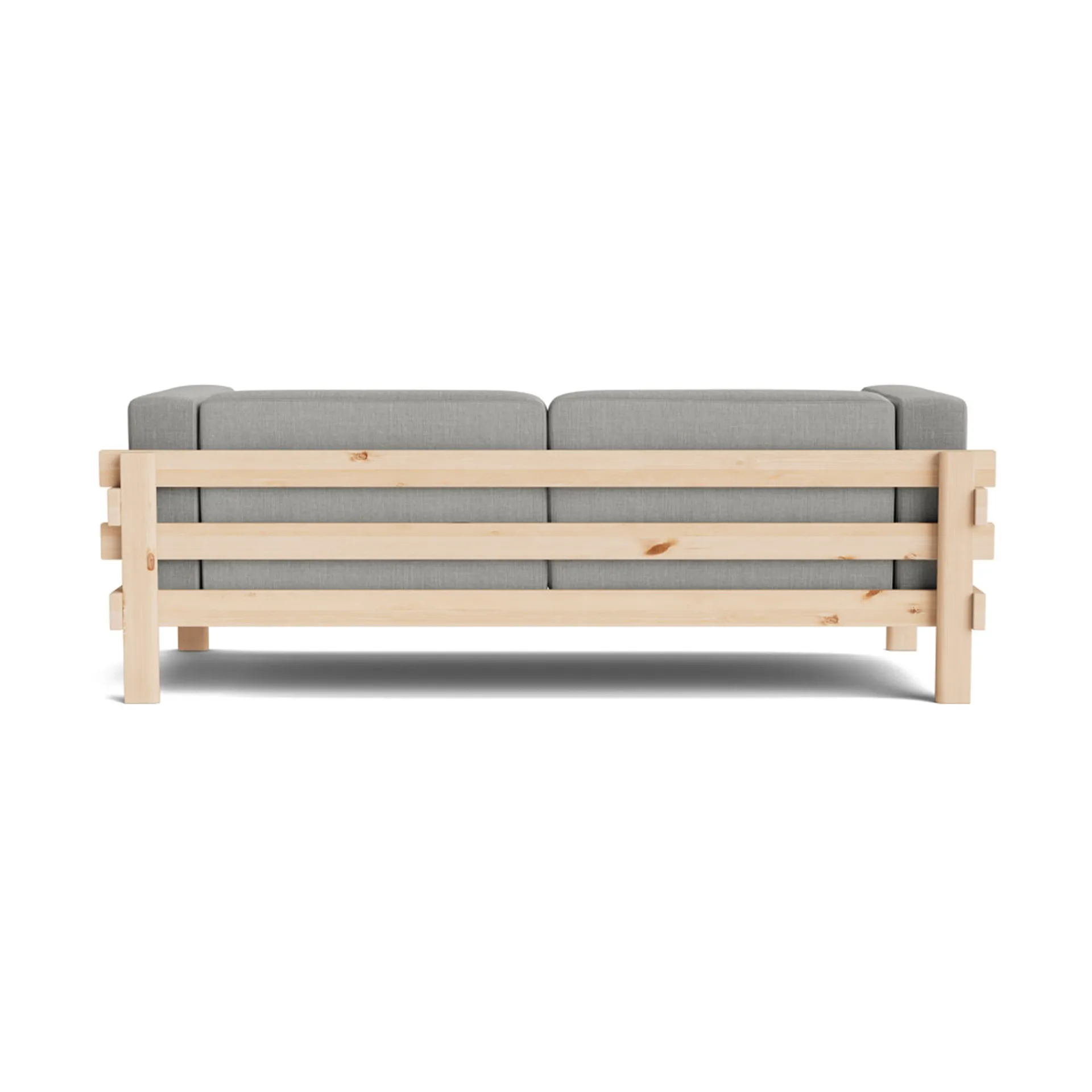 Kube soffa, Lackerad furu-tyg Remix 143 Grey, 220 cm Normann Copenhagen