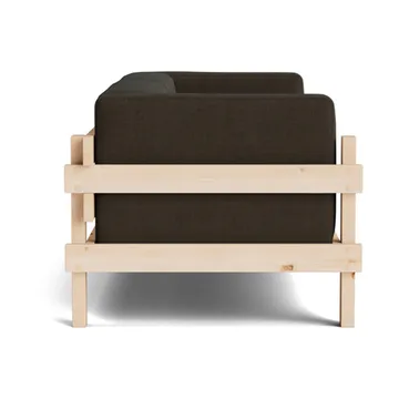 Kube soffa - Lackerad furu-tyg Remix 356 Brown, 220 cm - Normann Copenhagen