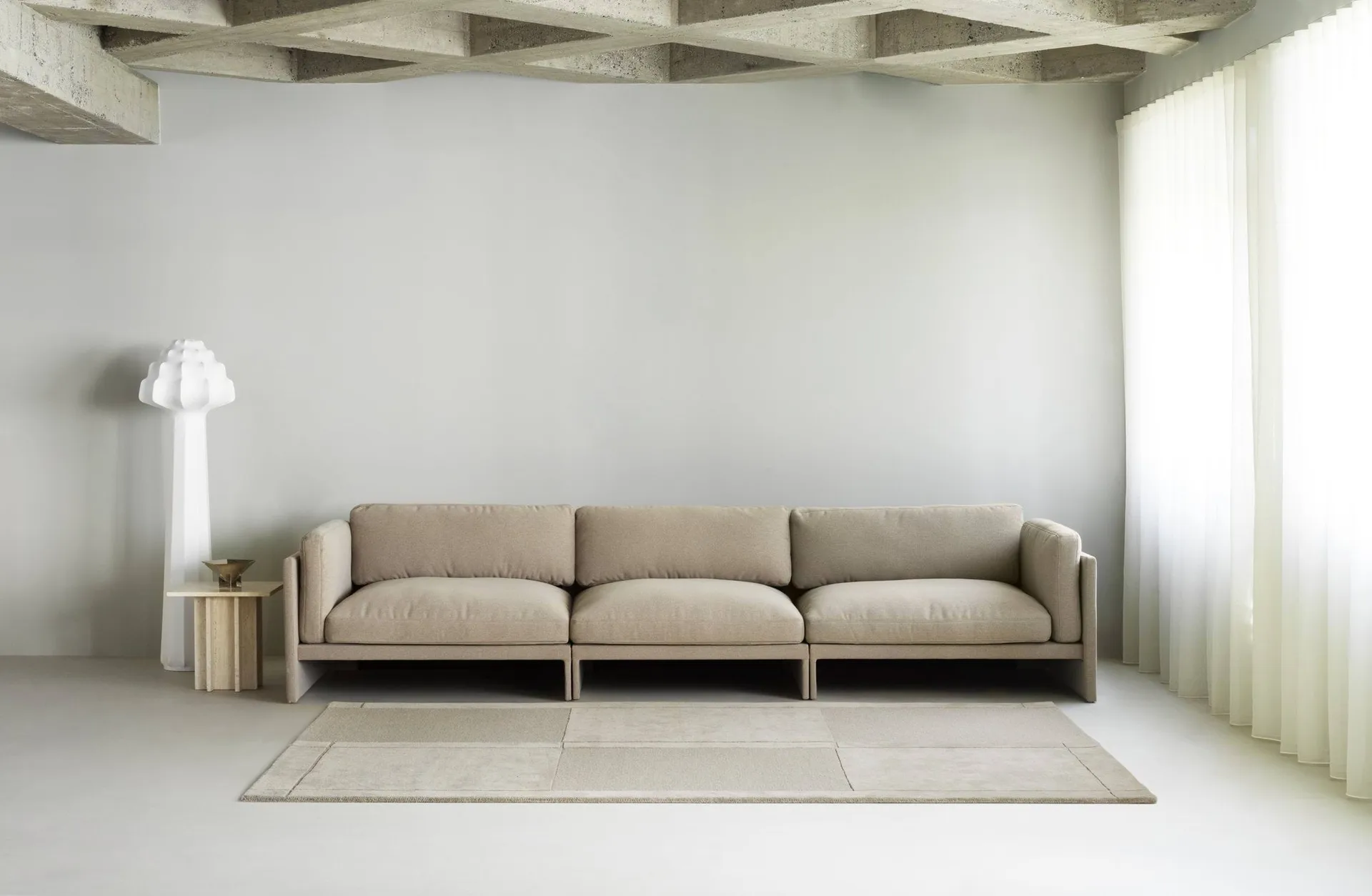 Level ullmatta, Warm grey, 170x240 cm Normann Copenhagen