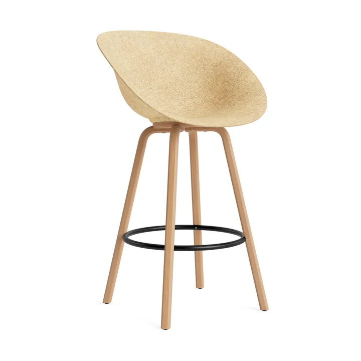 Mat Bar Armchair karmstol 75 cm - Hemp-beech-black steel - Normann Copenhagen