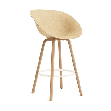 Mat Bar Armchair karmstol 75 cm - Hemp-beech-cream steel - Normann Copenhagen