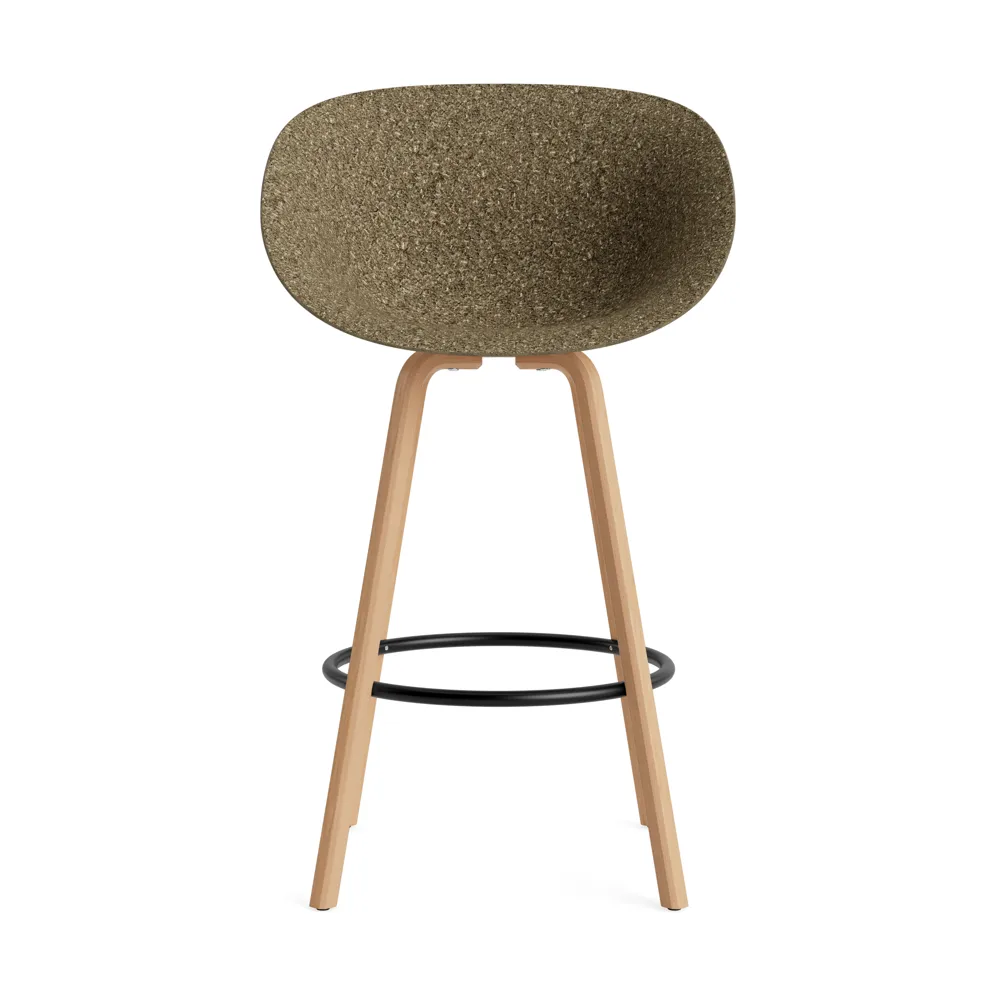 Mat Bar Armchair karmstol 75 cm, Seaweed-beech-black steel Normann Copenhagen