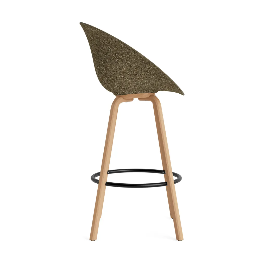 Mat Bar Armchair karmstol 75 cm, Seaweed-beech-black steel Normann Copenhagen