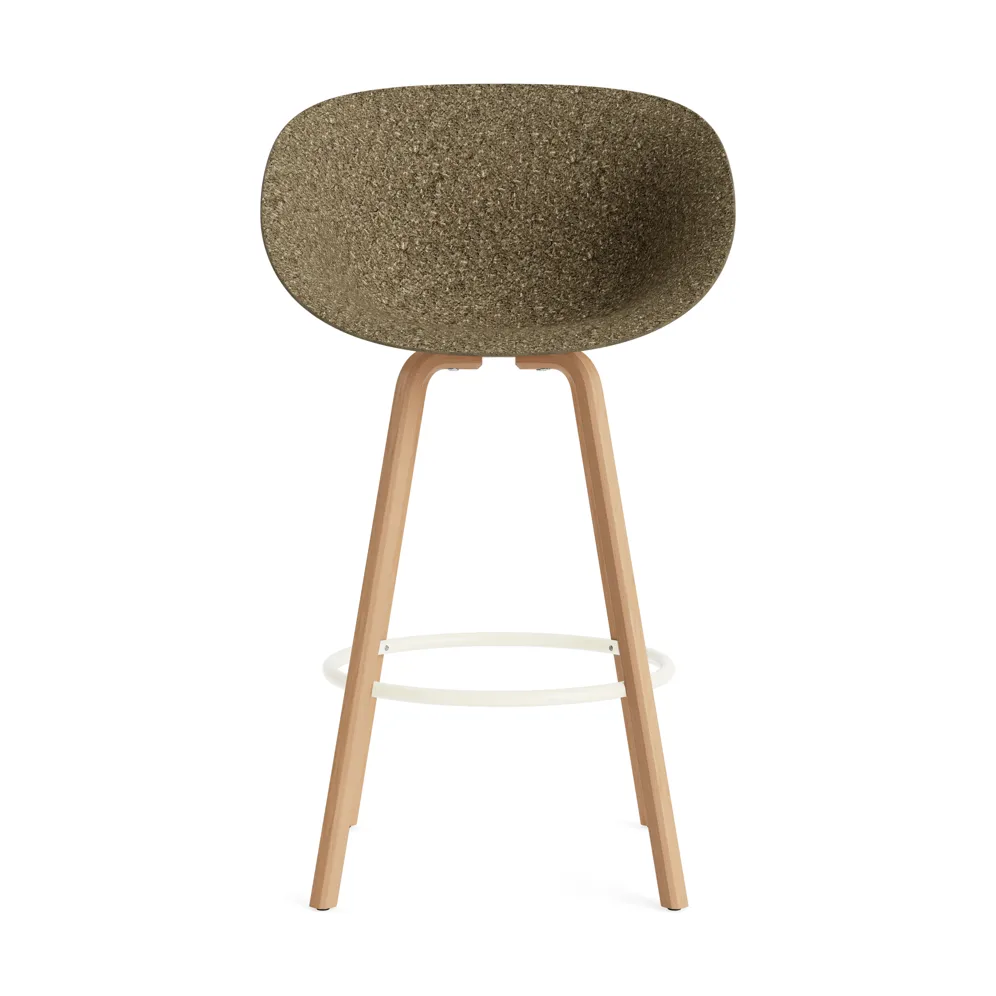 Mat Bar Armchair karmstol 75 cm, Seaweed-beech-cream steel Normann Copenhagen