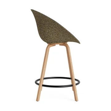 Mat Bar Armchair karmstol framsideklädd 65 cm - Ultra 41599-seaweed-beech-black steel - Normann Copenhagen