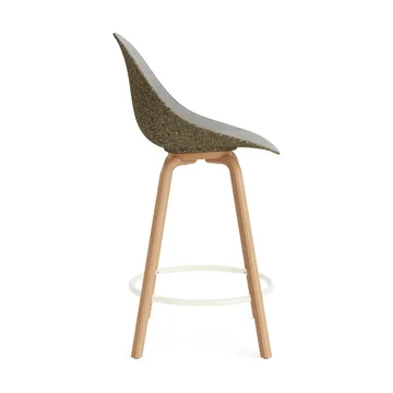Mat Bar Chair barstol framsideklädd 65 cm - Remix 133-seaweed-beech-cream steel - Normann Copenhagen