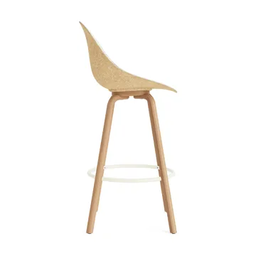 Mat Bar Chair barstol framsideklädd 75 cm - Hallingdal 110-hemp-beech-cream steel - Normann Copenhagen