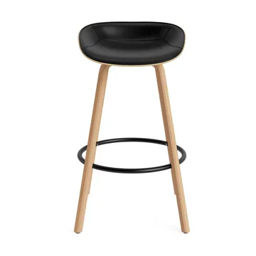 Mat Barstool barpall framsideklädd 75 cm - Ultra 41599-hemp-beech-black steel - Normann Copenhagen