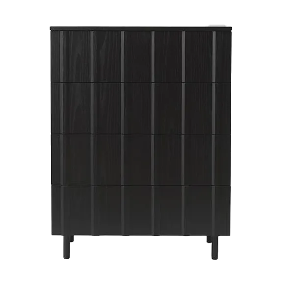 Rib dresser 4 lådor, Soft Black Normann Copenhagen