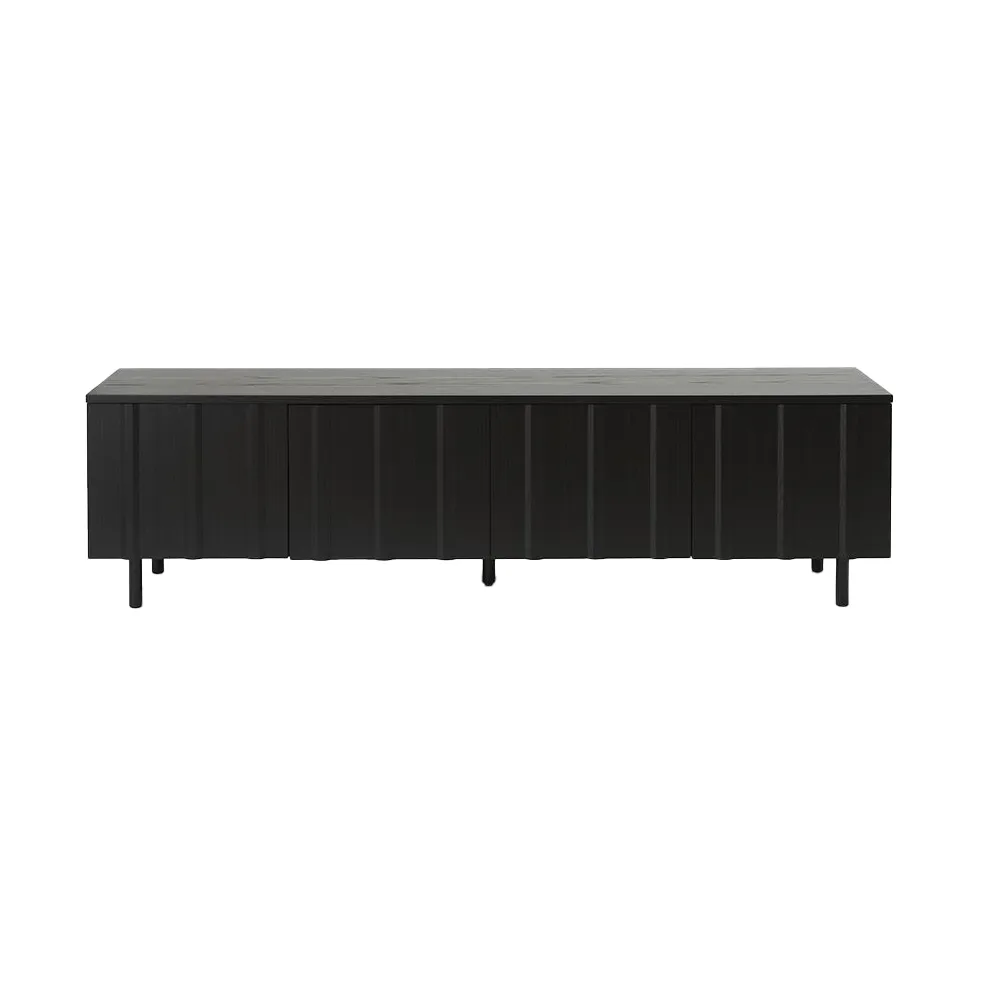 Rib sideboard låg, Soft Black Normann Copenhagen