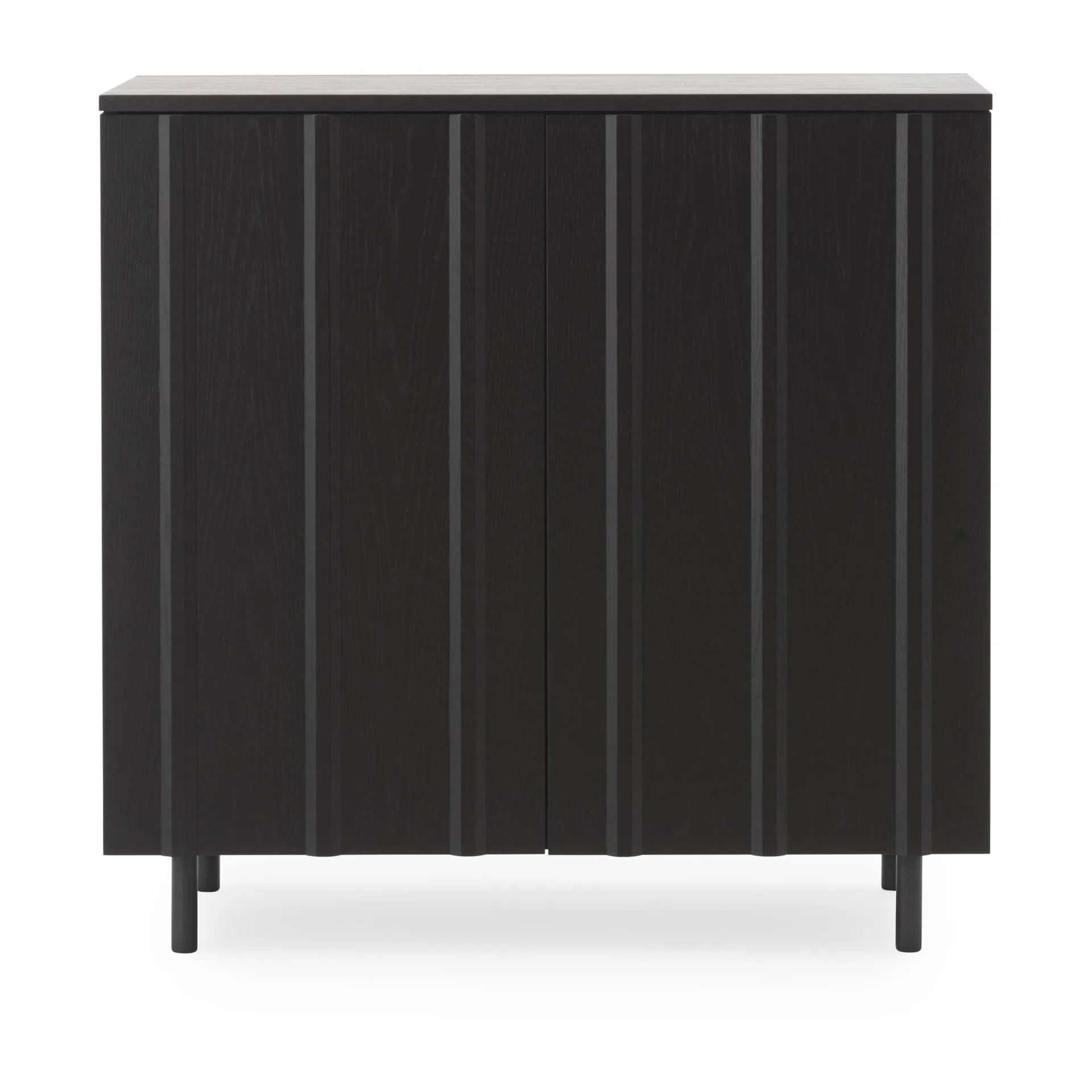 Rib skåp 96x98,5 cm, Soft Black Normann Copenhagen