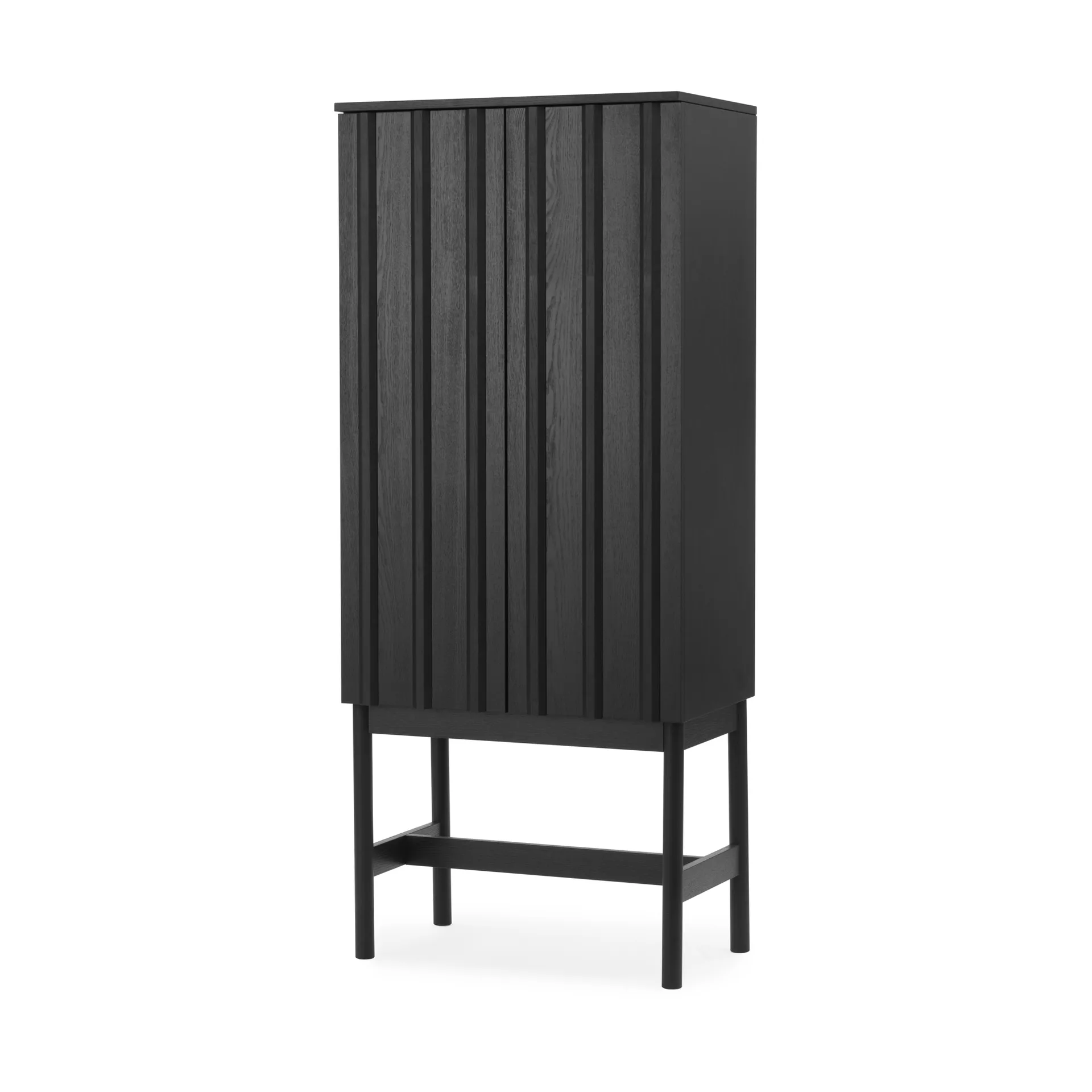 Rib skåp, Soft black, 166,5x70x43 cm Normann Copenhagen