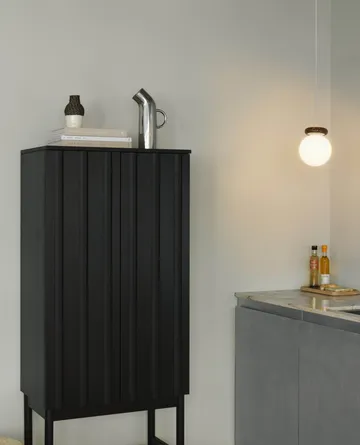 Rib skåp - Soft black, 166,5x70x43 cm - Normann Copenhagen
