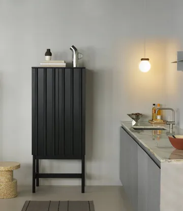 Rib skåp - Soft black, 166,5x70x43 cm - Normann Copenhagen