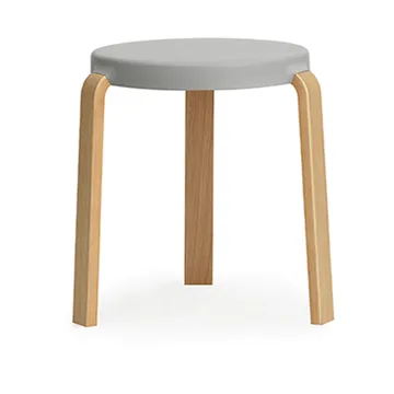 Tap rund pall - Grå-ek, Ø41x43 cm - Normann Copenhagen