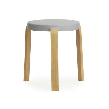 Tap rund pall - Grå-ek, Ø41x43 cm - Normann Copenhagen