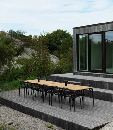 Vig Robinia matbord 90x200 cm - Black - Normann Copenhagen