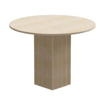 Soho matbord - Beige travertin, Ø120x72 cm - NORR11