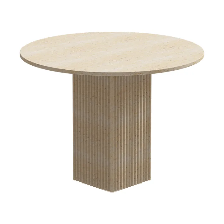 Soho matbord - Beige travertin, Ø120x72 cm - NORR11