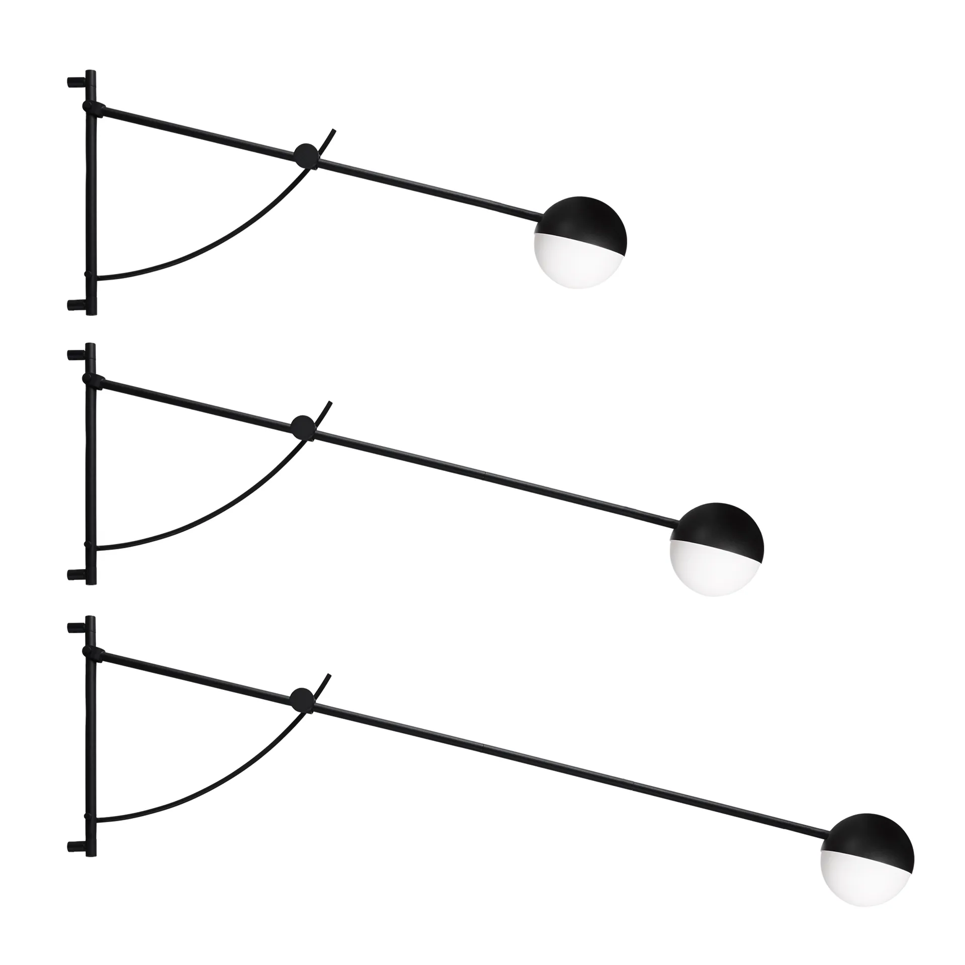 Balancer vägglampa, Svart Northern