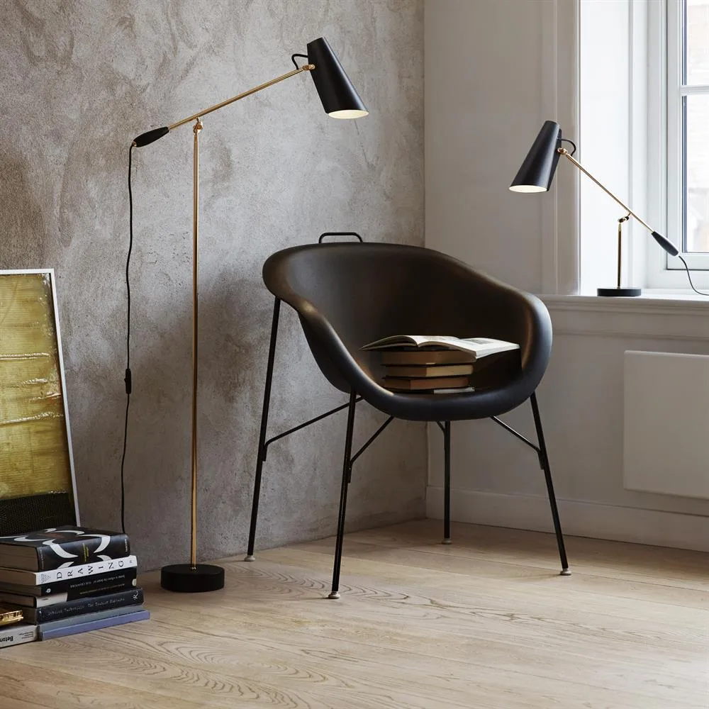 Birdy golvlampa, Matt svart Northern
