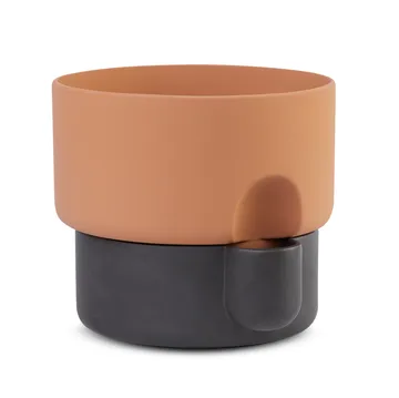 Oasis självvattnande kruka stor Ø27.5 cm - Terracotta-Svart - Northern