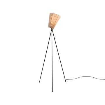 Oslo Wood golvlampa - beige, mattsvart stativ - Northern