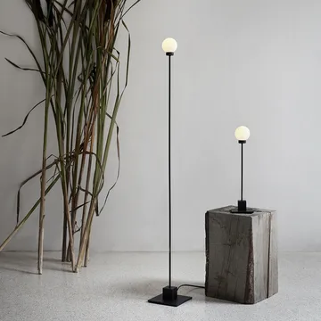Snowball Golvlampa - steel, vitt opalglas - Northern