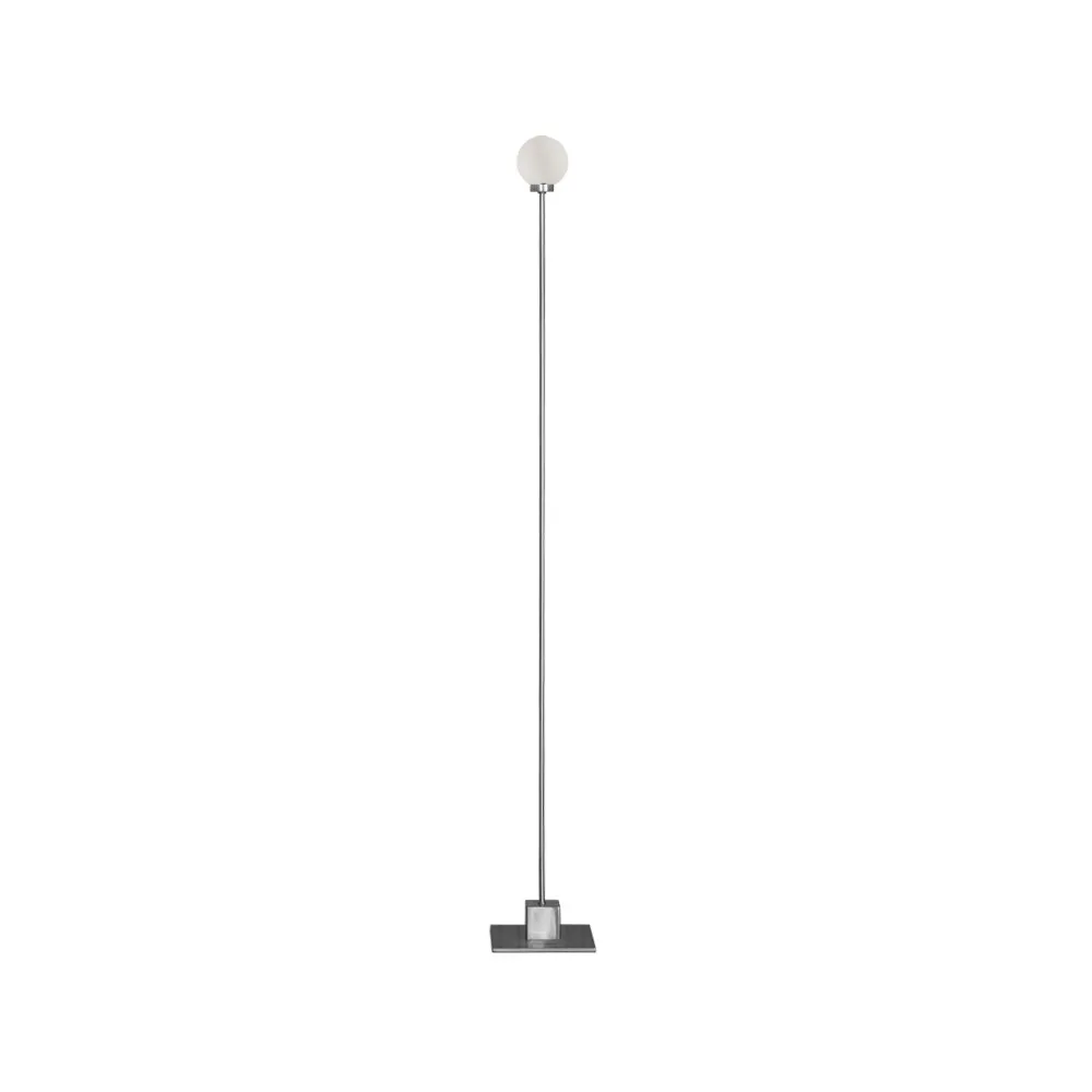 Snowball Golvlampa, steel, vitt opalglas Northern