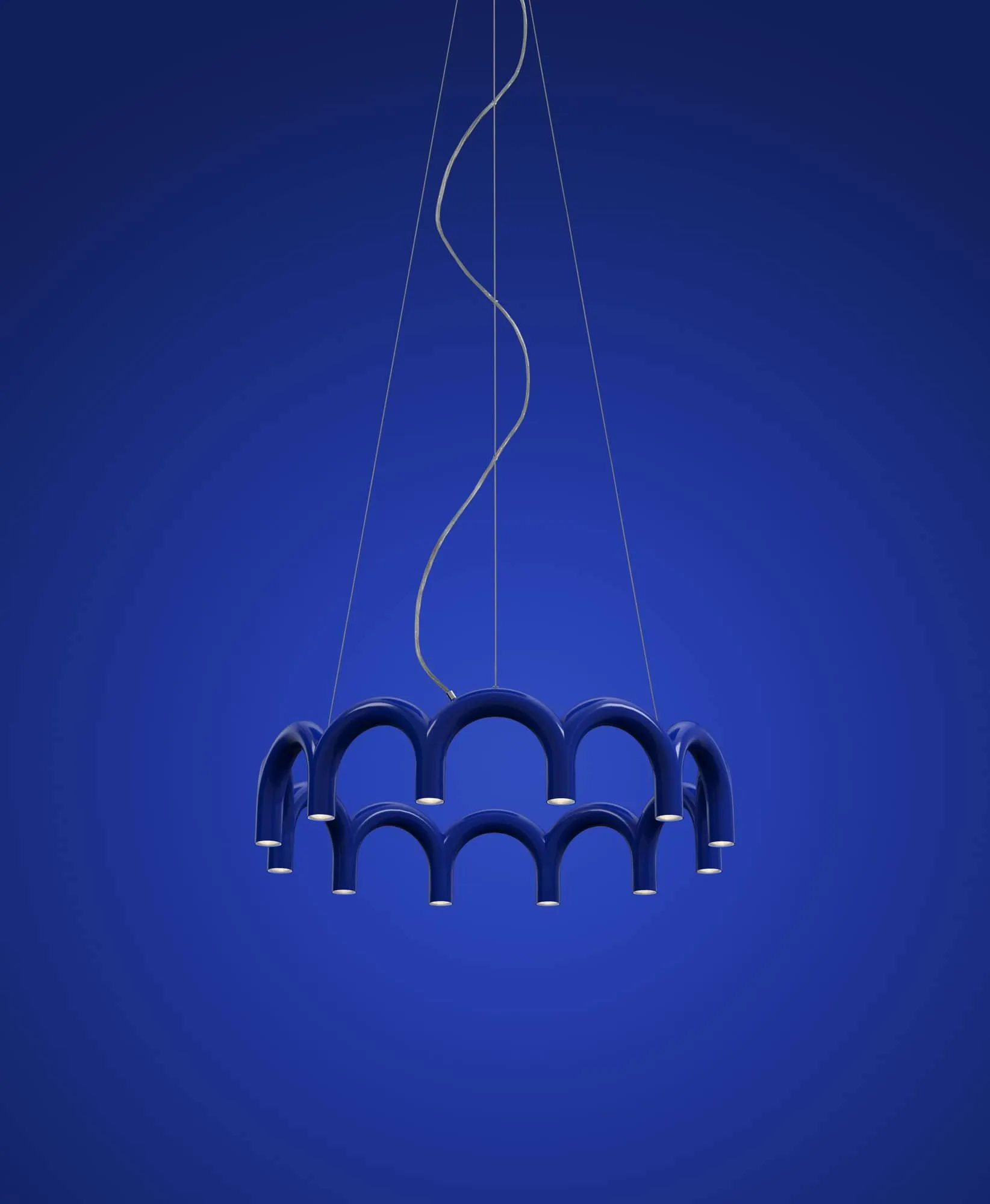 Arch circle pendel, Blue, Ø98 cm Oblure